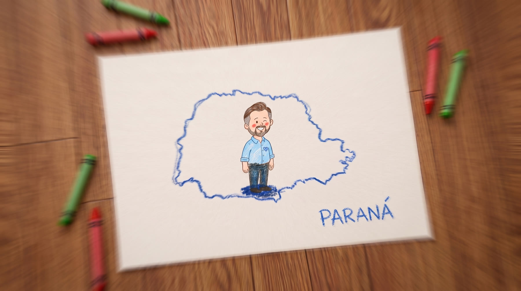 O Paraná desenhado à mão